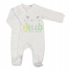E03273: Baby " Hello I'm New Here" Cotton Sleepsuit (NB-3 Months)